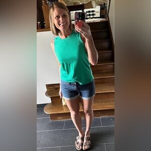 J. Crew Vibrant Green Tank Top